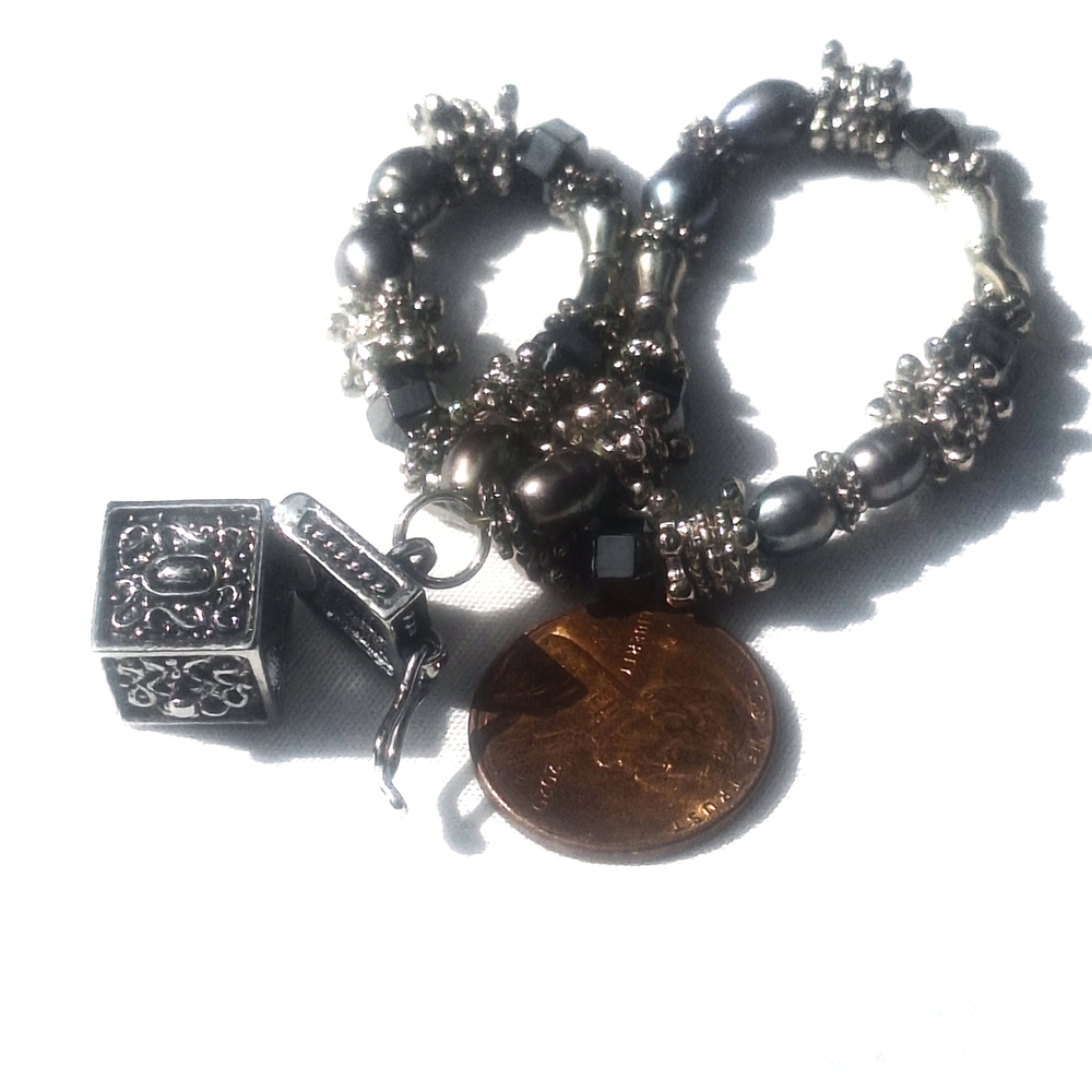 Prayer Box Charm Necklace 925 Sterling Silver Top Opens 8mm